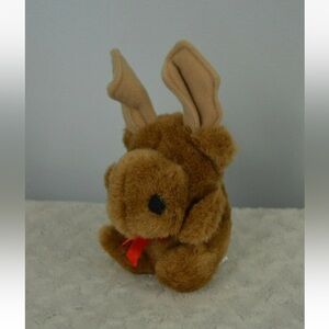 Wild Wonders Moose Plush Stuffed Animal Toy Northern Gifts Brown Red Bow